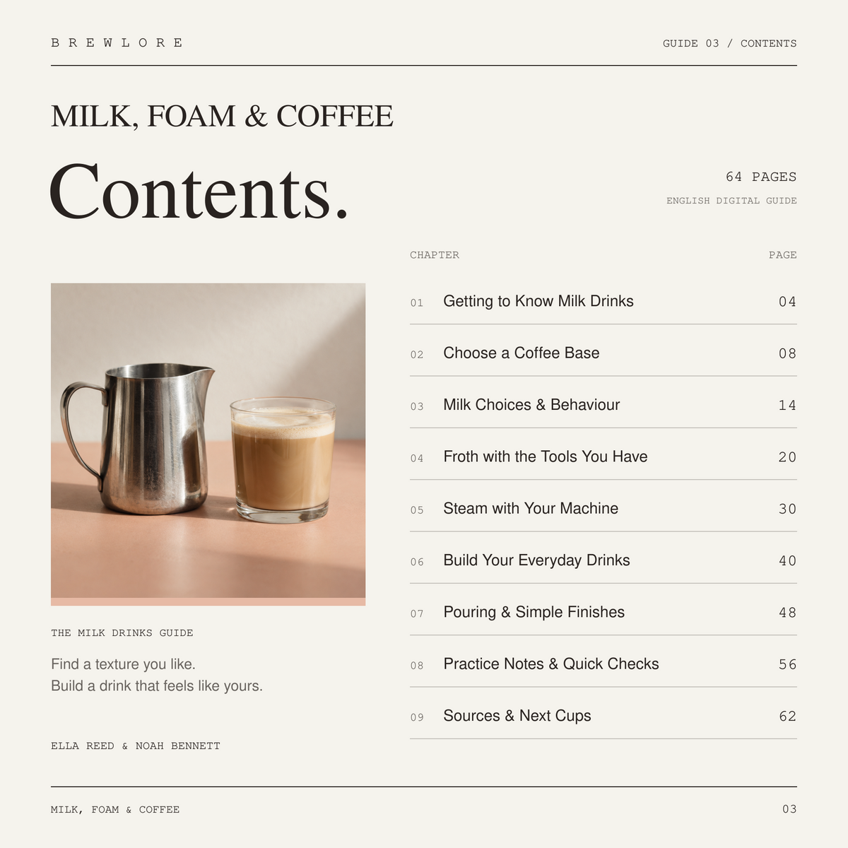 Milk, Foam &amp; Coffee